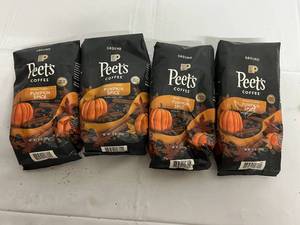 lot 322 image: 4 Bags of Peets Pumpkin Spice Coffee Grounds