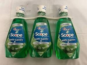 lot 207 image: 3 Bottles of Crest Anti-Cavity Mouthwash