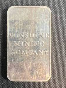5 TROY OZ .999 FINE SILVER SUNSHINE MINING BAR