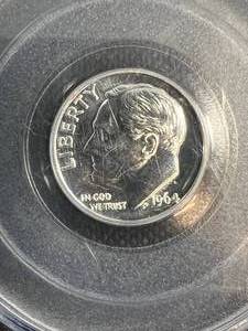 1964 US PROOF ROOSEVELT DIME PCGS PR67