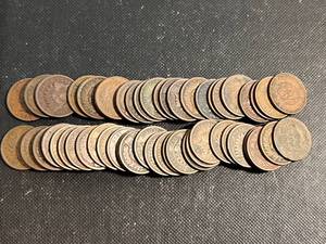 ROLL OF 50 US INDIAN HEAD CENTS