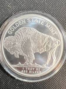 1 TROY OZ .999 FINE SILVER BUFFALO INDIAN ROUND IN AIRTITE