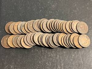 ROLL OF 50 US INDIAN HEAD CENTS