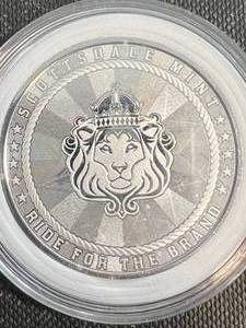 1 TROY OZ .999 FINE SILVER SCOTTSDALE MINT ROUND IN AIRTITE