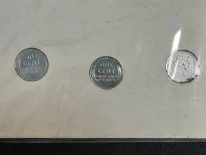 STEEL CENT OF 1943 3 COIN COMPLETE SET