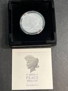 2023 US PEACE SILVER DOLLAR IN ORIGINAL MINT PACKAGING
