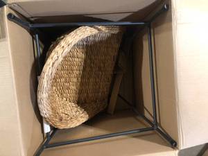 StyleWell Natural Woven Hyacinth Counter Stool with Low Back Customer Returns See Pictures