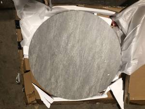 GOJANE Gray Round Dining Table  Doers NOT Chairs  Customer Returns See Pictures