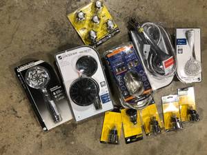 Lot of Assorted Plumbing Items and Showerheads Various Models and Conditions  Customer Returns See Pictures