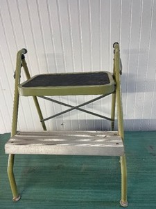 lot 36 image: Green folding step stool...