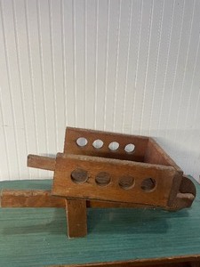 lot 38 image: Wood wheel barrow...