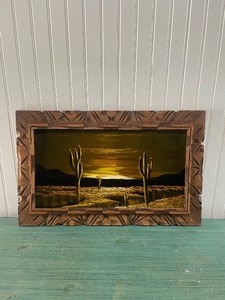 lot 41 image: Cactus painting...