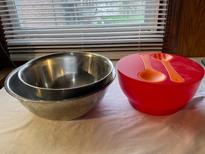 lot 218 image: 3 large mixing bowls...