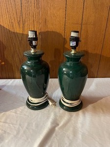lot 231 image: 2 Green lamps...