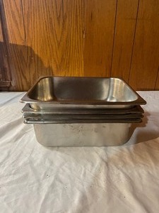 lot 271 image: 4 Medium size stainless steel pans...