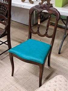 lot 108 image: Padded Wood Dining Side Chair