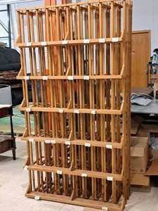 lot 2 image: Wooden Wine Rack 60-Slot