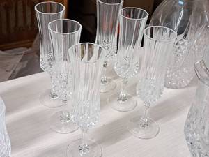 lot 20 image: Lot of (6) Lennox 8 Crystal Champagne Flutes