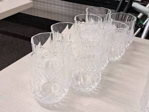 lot 23 image: Lot of (9) Lennox 3-34 Crystal Water Glasses