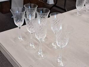 lot 25 image: Lot of (7) Lennox 6-12 Crystal Glasses