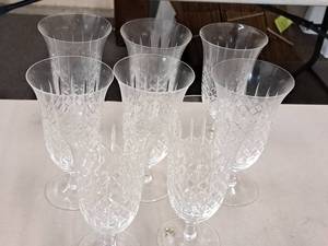 lot 27 image: Lot of (8) Lennox 6-12 Crystal Stem Glasses
