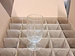 lot 46 image: Lot of (50) Lennox 4-12 Crystal Wine Glasses