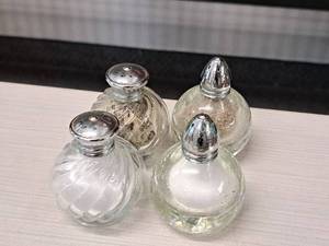 lot 78 image: (2) Salt and Pepper Shaker Sets