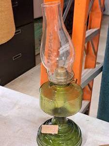 lot 125 image: Glass Oil Lamp