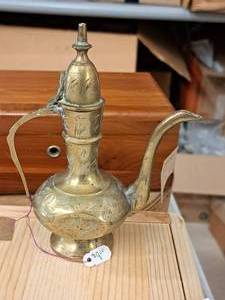 lot 117 image: Brass Insense Oil Pitcher