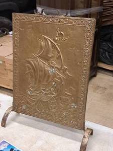 lot 143 image: Sailing Ship theme Fireplace Shield