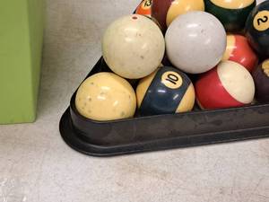 lot 141 image: Set of PoolBilliard Balls with Rack