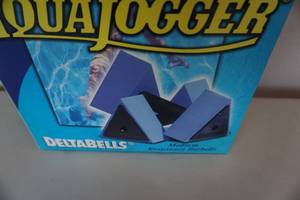 lot 116 image: Delta Bells Aqua Jogger Medium Resistance Water Work Out Dumbbells