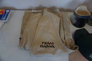 lot 133 image: 2  - Team Daiwa Fishing Vest Adult Size With Zercom Marine Baseball Cap