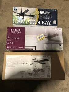 Lot of Assorted Ceiling Fan Lighting Various Models and Conditions Customer Returns See Pictures