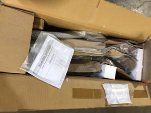 Emmeline Dark GreyWalnut Finish Fabric Dining Chair (Set of 2) by Noble House Customer Returns See Pictures