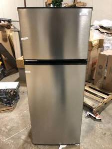Vissani 7.1 cu. ft. Top Freezer Refrigerator in Stainless Steel Look Customer Returns See Pictures