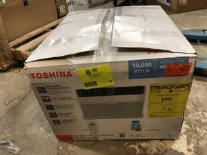 Toshiba 10,000 BTU 115-Volt Smart Wi-Fi Touch Control Window Air Conditioner with Remote in White  Customer Returns See Pictures