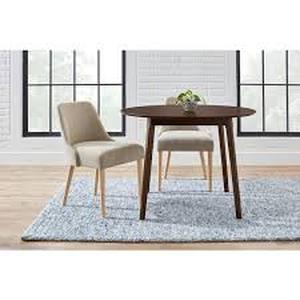 StyleWell Benfield Biscuit Beige Upholstered Dining Chair with Natural Wood Legs (Set of 2) Customer Returns See Pictures
