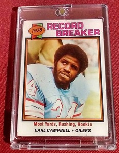 lot 1 image: 1979 Topps Earl Campbell Record Breakers Rookie Card