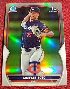 lot 10 image: 2023 Bowman Draft Charlee Soto Refractor Card - 1st Bowman