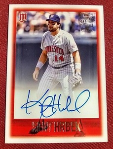 lot 34 image: 2023 Topps Archives Kent Hrbek Autograph Card