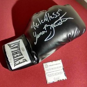 lot 36 image: Lamon Brewster Autographed Everlast Boxing Glove - Steiner COA