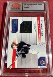 lot 39 image: 2002 Big League Challenge Materials Luis Gonzalez Jersey Card - Slabbed