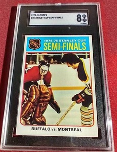 lot 43 image: 1975-76 Topps Stanley Cup Card - SGC 8