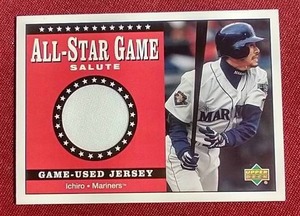 lot 48 image: 2001 Upper Deck Ichiro Game-Used Jersey Card - Rookie