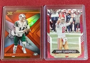 lot 49 image: (2) Numbered QB Cards - Darnold & Garoppolo
