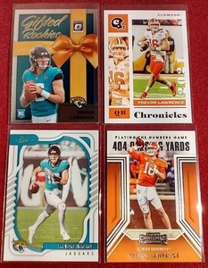 lot 53 image: (4) Trevor Lawrence Cards - (2) Rookies