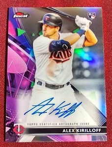 lot 69 image: 2021 Topps Finest Alex Kirilloff Rookie Autograph Refractor Card