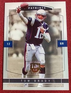 lot 71 image: Early 2003 Skybox Tom Brady Card
