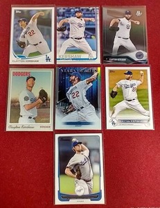 lot 75 image: (7) Clayton Kershaw Cards